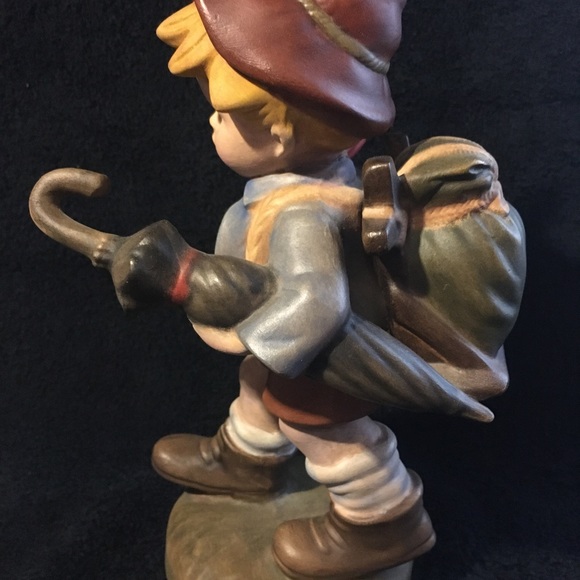 Set of Hummel Inspired Boy And Girl Ceramic Bisque Matt Finish Figurines 10”h - Picture 7 of 9